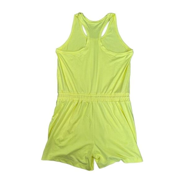 Zyia Active Lemon Laguna Downtime Romper RC Neon Drawstring Waistband Pockets L - Picture 3 of 12